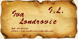 Iva Londrović vizit kartica